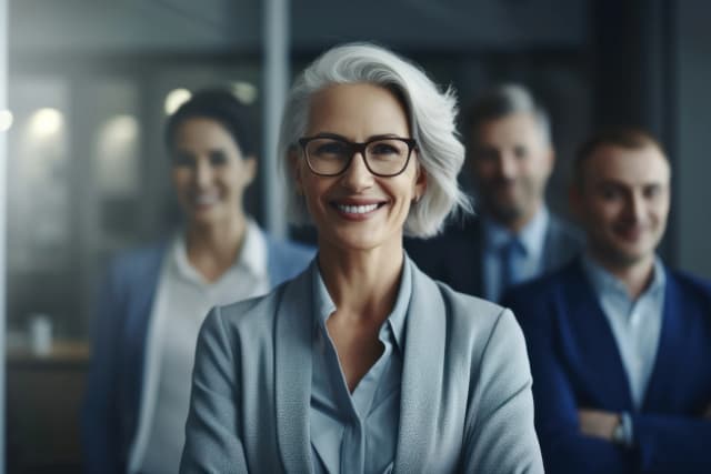 Front view of female executive